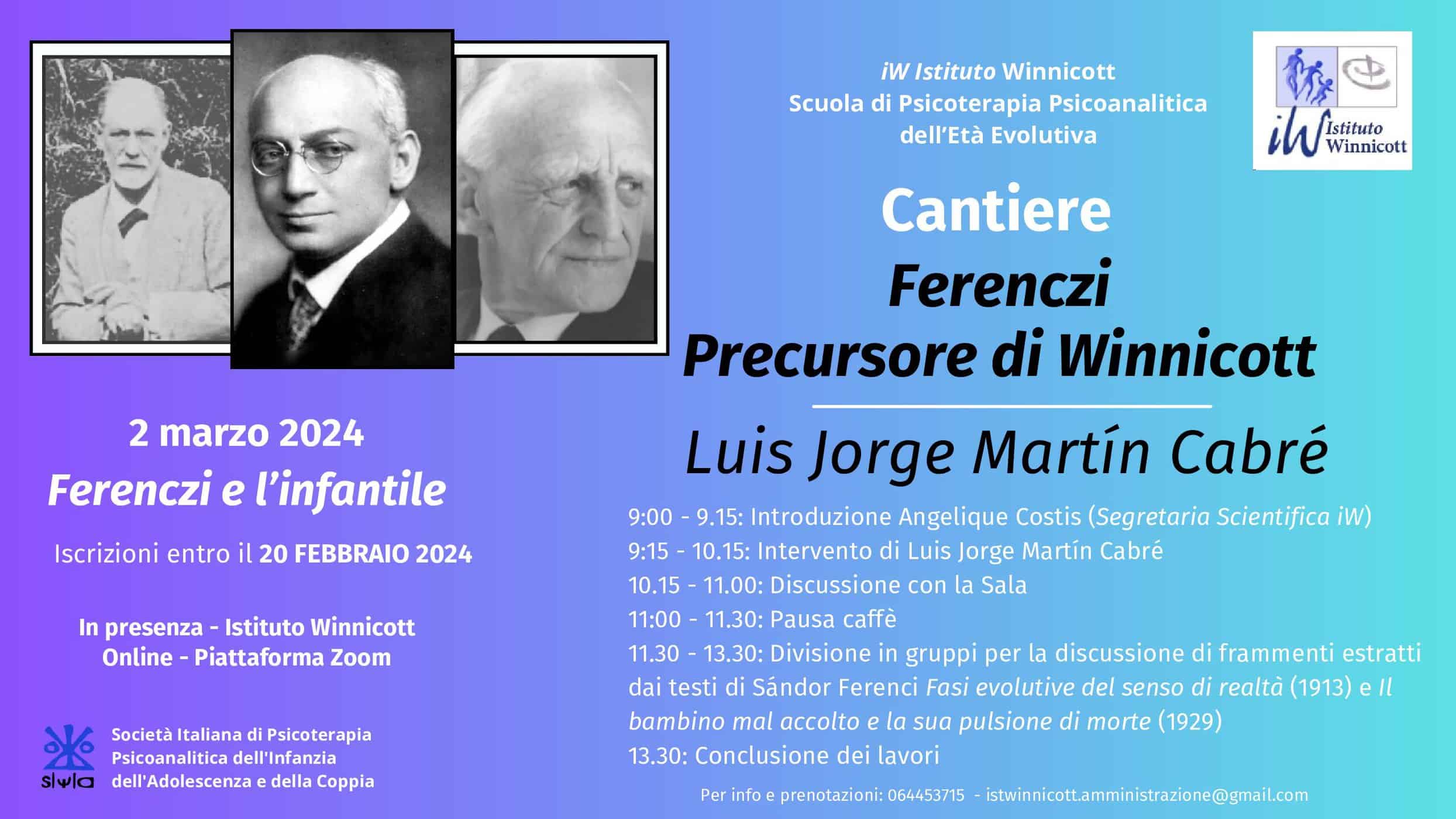 Cantiere Ferenczi – Precursore di Winnicott